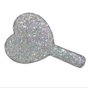 Silver rhinestone mirror